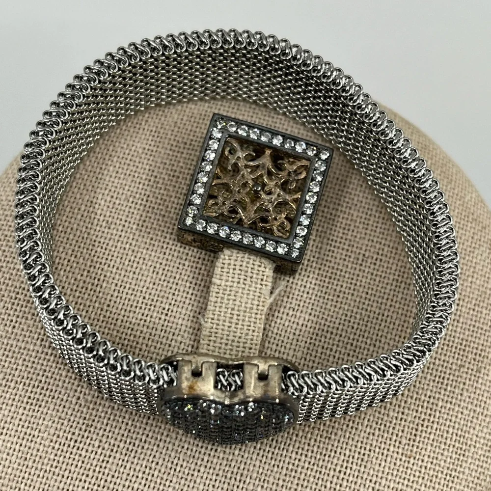 Suspicion QVC Stainless Steel Mesh Bracelet with 925 Interchangeable Ornaments - Picture 8 of 17